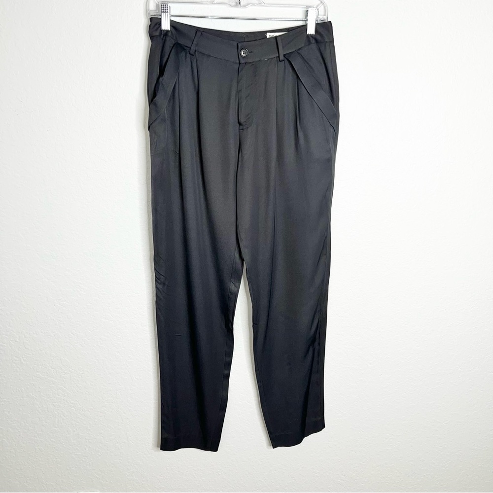 Club Monaco Pants Women Size 2 High Rise Straight Pleated Career Gray BB